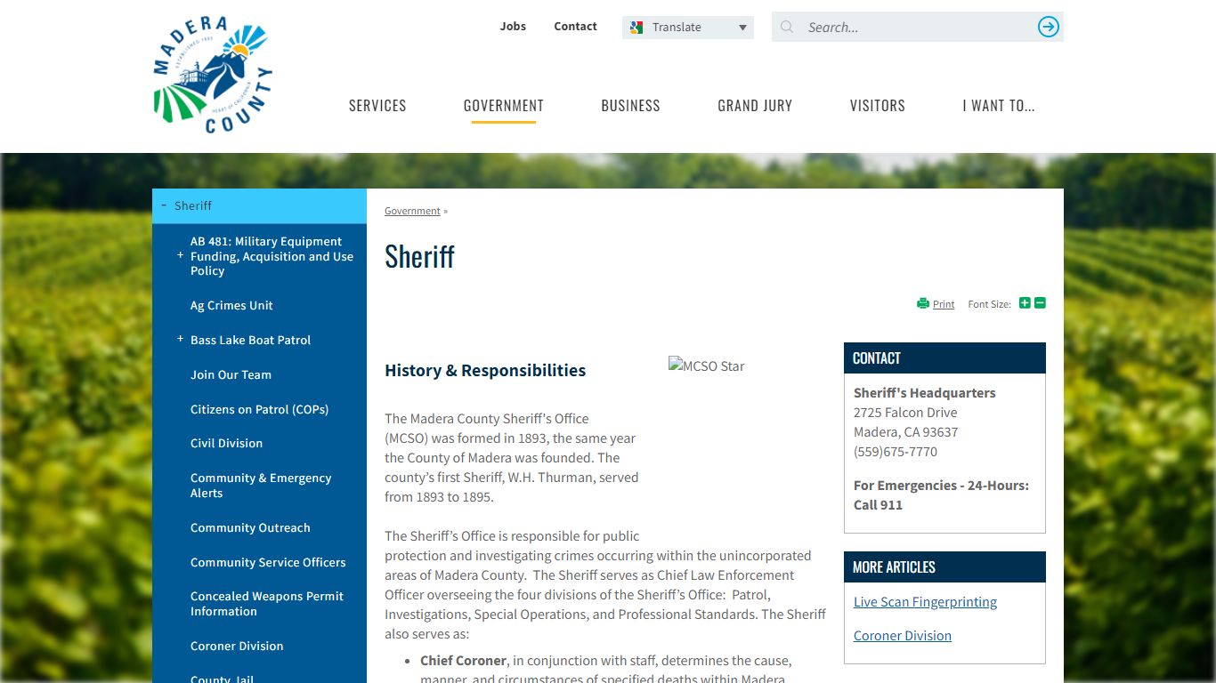 Sheriff | Madera County